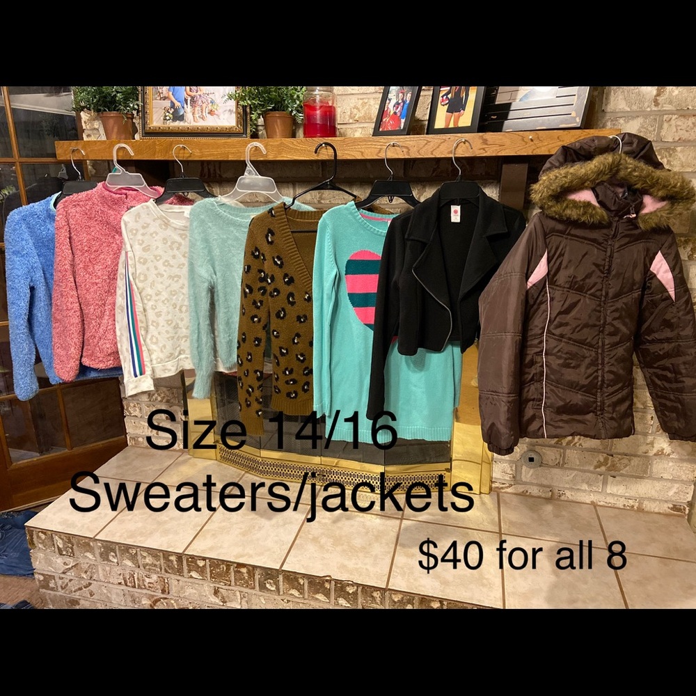Girls sweaters and jackets